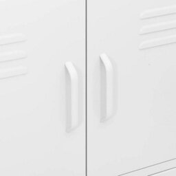 Vidaxl Storage Cabinet White 80X35X101.5 Cm Steel - thumbnail 7