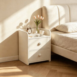 2 Drawer Wooden Bedroom Bedside Cabinet Furniture Storage Nightstand Side Table - thumbnail 4