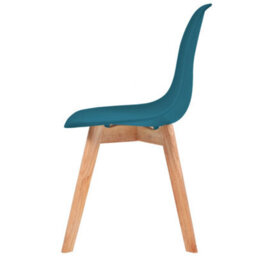Berkfield Dining Chairs 6 Pcs Turquoise Plastic - thumbnail 4