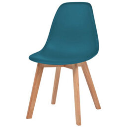 Berkfield Dining Chairs 6 Pcs Turquoise Plastic - thumbnail 3