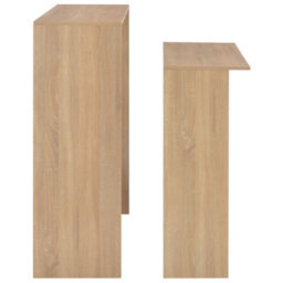 Berkfield Bar Table With 2 Table Tops Oak 130X40X120 Cm - thumbnail 6