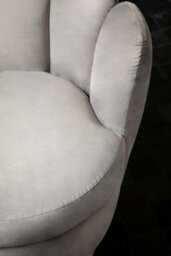 Orsina Stylish Design Grey Velvet Chair, Comfortable Occassional Armchair, Quality Constructed Accent Armchair - thumbnail 2