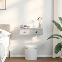 Berkfield Durable Wall Shelf With Drawers Concrete Grey 60X25X15 Cm Engineered Wood - thumbnail 3