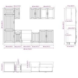 Berkfield 8 Piece Kitchen Cabinet Set Kalmar Artisan Oak Engineered Wood - thumbnail 9
