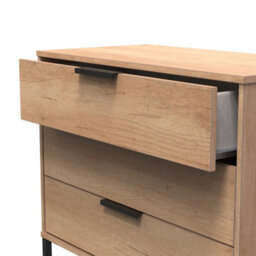 Beijing 3 Drawer Chest Of Drawers In Nebraska Oak (Ready Assembled) - thumbnail 5