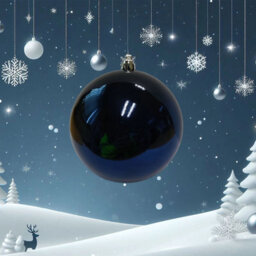 Premier Decorations Limited 4 Large Christmas Baubles 10Cm Shiny Midnight Blue Tree Decoration - thumbnail 5