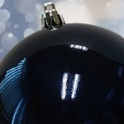 Premier Decorations Limited 4 Large Christmas Baubles 10Cm Shiny Midnight Blue Tree Decoration - thumbnail 4