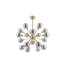 Pagazzi Lighting Pagazzi Ornella 18-Light Antique Brass And Glass Pendant - thumbnail 4
