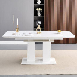 Furniture in Fashion Genisimo Small High Gloss Extending Dining Table In White - thumbnail 4