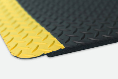 Blue Diamond Kumfi Tough Heavy Duty Anti-Fatigue Mat 90 X 300Cm Black/yellow - image 1