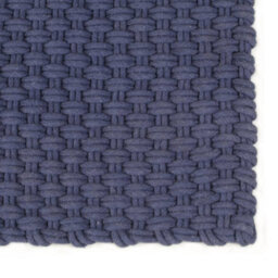 Berkfield Versatile Rug Rectangular Navy Blue 160X230 Cm Cotton