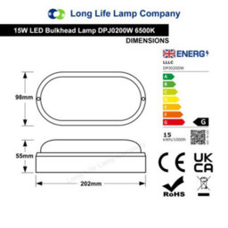 Long Life Lamps Company 15W Led Outdoor Garden Lamp Ip65 6500K - thumbnail 2