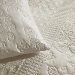 Serene Avery Stripe Pinsonic Soft Touch Natural Duvet Cover Set - thumbnail 3