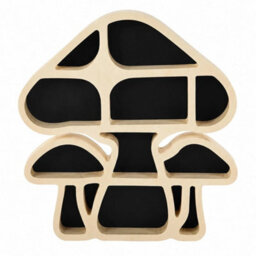 Wooden Mushroom Floating Shelf For Crystals & Gemsto - thumbnail 1