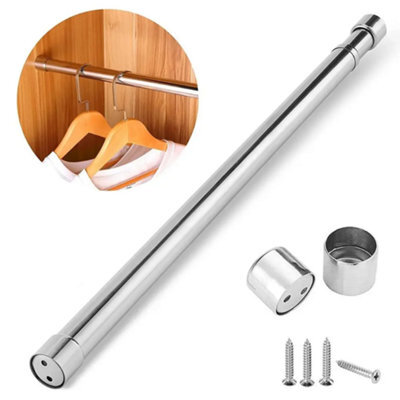 47 To 80Cm Adjustable Stainless Steel Telescopic Rod , Closet And Curtain Rail - image 1