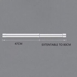 47 To 80Cm Adjustable Stainless Steel Telescopic Rod , Closet And Curtain Rail - thumbnail 2