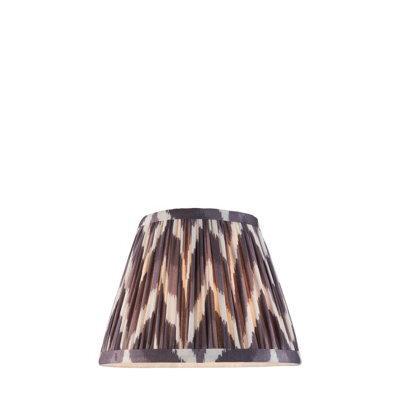 Loops Stylish 20Cm Pearl Grey Tapered Lamp Shade With Handcrafted Zigzag Design - image 1