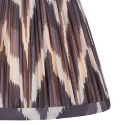 Loops Stylish 20Cm Pearl Grey Tapered Lamp Shade With Handcrafted Zigzag Design - thumbnail 2