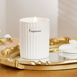 Darphe Ceramic Wood Wick Soy Wax Scented Candle, Gardenias - thumbnail 2