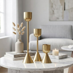 Garden Greatness Relica Trio Metal Plated Candle Holders - thumbnail 2