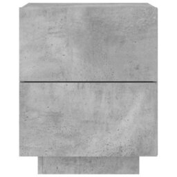 Berkfield Bedside Cabinets With Led Lights 2 Pcs Concrete Grey Engineered Wood - thumbnail 8