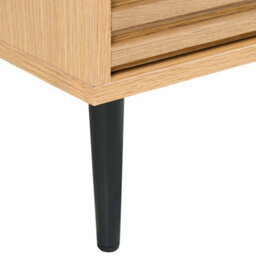 Wyld and Coco Novaliving Chest Of Drawers - Light Brown Melamine On Mdf With Iron Legs, 4 Drawers, Compact (W48 X D40 X H90Cm) - thumbnail 8