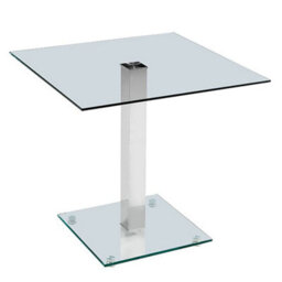 Furniture in Fashion Hartley Clear Glass Top Bistro Dining Table With Glass Base - thumbnail 2