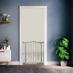 Safetots Curved Top Safety Gate, 134Cm - 143Cm, Matt Grey, Pressure Fit Stair Gate - thumbnail 2