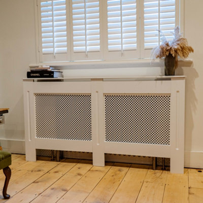 Jack Stonehouse White Diamond Mdf Radiator Cover - Large - 152Cm (W) X 81.5Cm (H) X 19Cm (D) - image 1