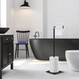 Smedbo Stainless Steel Freestanding Toilet Roll Holder -Square Base - thumbnail 3