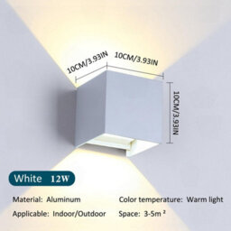 Amorly Single Pack White 12W Plug In Wall Lamp, Adjustable Angle Indoor Wall Sconce For Bedroom, Hallway, Living Room And Porch - thumbnail 2