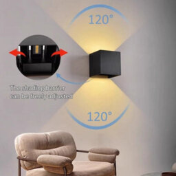 Amorly Single Pack White 12W Plug In Wall Lamp, Adjustable Angle Indoor Wall Sconce For Bedroom, Hallway, Living Room And Porch - thumbnail 4
