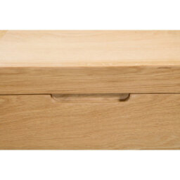 Julian Bowen Curve 3 Drawer Chest - Solid Oak - thumbnail 8