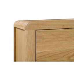 Julian Bowen Curve 3 Drawer Chest - Solid Oak - thumbnail 9