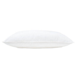 Lancashire Textiles Cotton Pillow Pack Of 2, White Piping Edge, Hollowfibre Filled Medium Firmness And Support Bed Cushion  - thumbnail 1