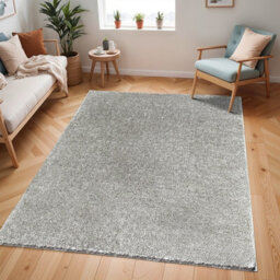 Livabliss Cloudy Shaggy-Solid Color Dark Grey Plush Soft Pile Living Bedroom Rug 160 X 213 Cm Easy Care, Non Shedding - thumbnail 2