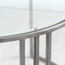 my furniture Aria Silver Coffee Table And Storage Ottoman Chalk - Set - thumbnail 4