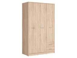 Arte Nepo Plus 118 Cm 3 Door Hinged Wardrobe With 2 Drawers Oak Sonoma - thumbnail 1