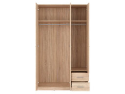 Arte Nepo Plus 118 Cm 3 Door Hinged Wardrobe With 2 Drawers Oak Sonoma - thumbnail 4