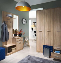 Arte Nepo Plus 118 Cm 3 Door Hinged Wardrobe With 2 Drawers Oak Sonoma - thumbnail 2