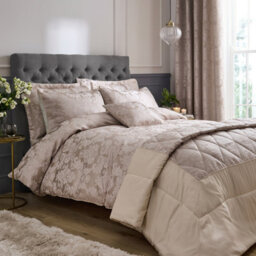 Catherine Lansfield Pillowcases Damask Jacquard Quilted 50X75Cm + Border Pack Of 2 Pillow Cases With Envelope Closure Champagne - thumbnail 2