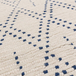 Asiatic Nepal Cream Blue Diamond Rug-160Cm X 230Cm - thumbnail 2