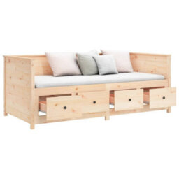 Berkfield Day Bed Without Mattress 75X190 Cm Small Single Solid Wood Pine - thumbnail 7