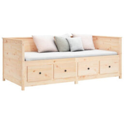 Berkfield Day Bed Without Mattress 75X190 Cm Small Single Solid Wood Pine - thumbnail 6