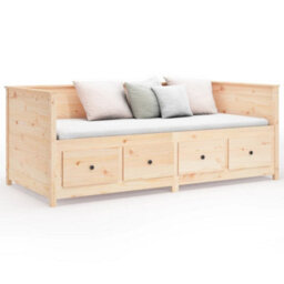 Berkfield Day Bed Without Mattress 75X190 Cm Small Single Solid Wood Pine - thumbnail 5
