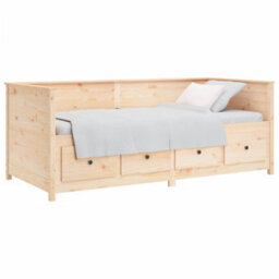 Berkfield Day Bed Without Mattress 75X190 Cm Small Single Solid Wood Pine - thumbnail 3