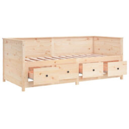 Berkfield Day Bed Without Mattress 75X190 Cm Small Single Solid Wood Pine - thumbnail 8