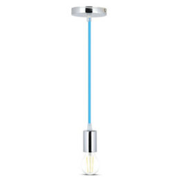 Vt-7338 Chrome Metal Cup Pendant Light-Blue - thumbnail 2