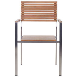 Beliani Garden Dining Set 6 Seater Viareggio Certified Teak Wood Brown - thumbnail 6