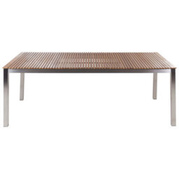 Beliani Garden Dining Set 6 Seater Viareggio Certified Teak Wood Brown - thumbnail 9